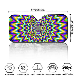 Twinkle Psychedelic Optical Illusion Car Windshield Sun Shade