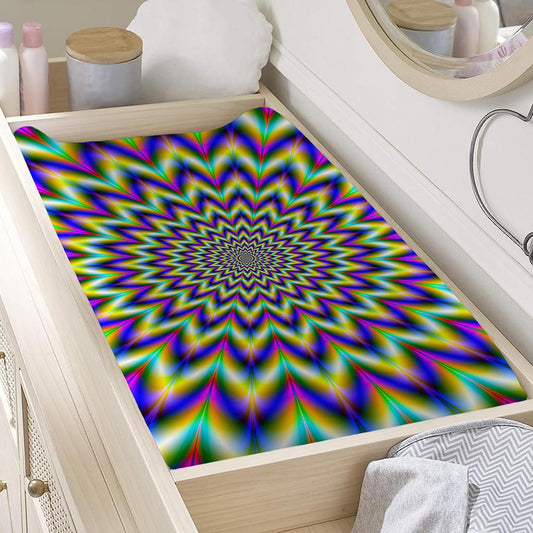 Twinkle Psychedelic Optical Illusion Changing Pad Cover