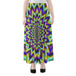 Twinkle Psychedelic Optical Illusion Chiffon Maxi Skirt