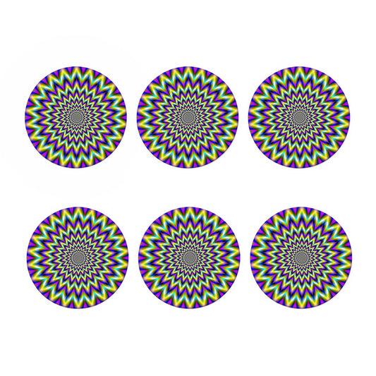 Twinkle Psychedelic Optical Illusion Coaster Set