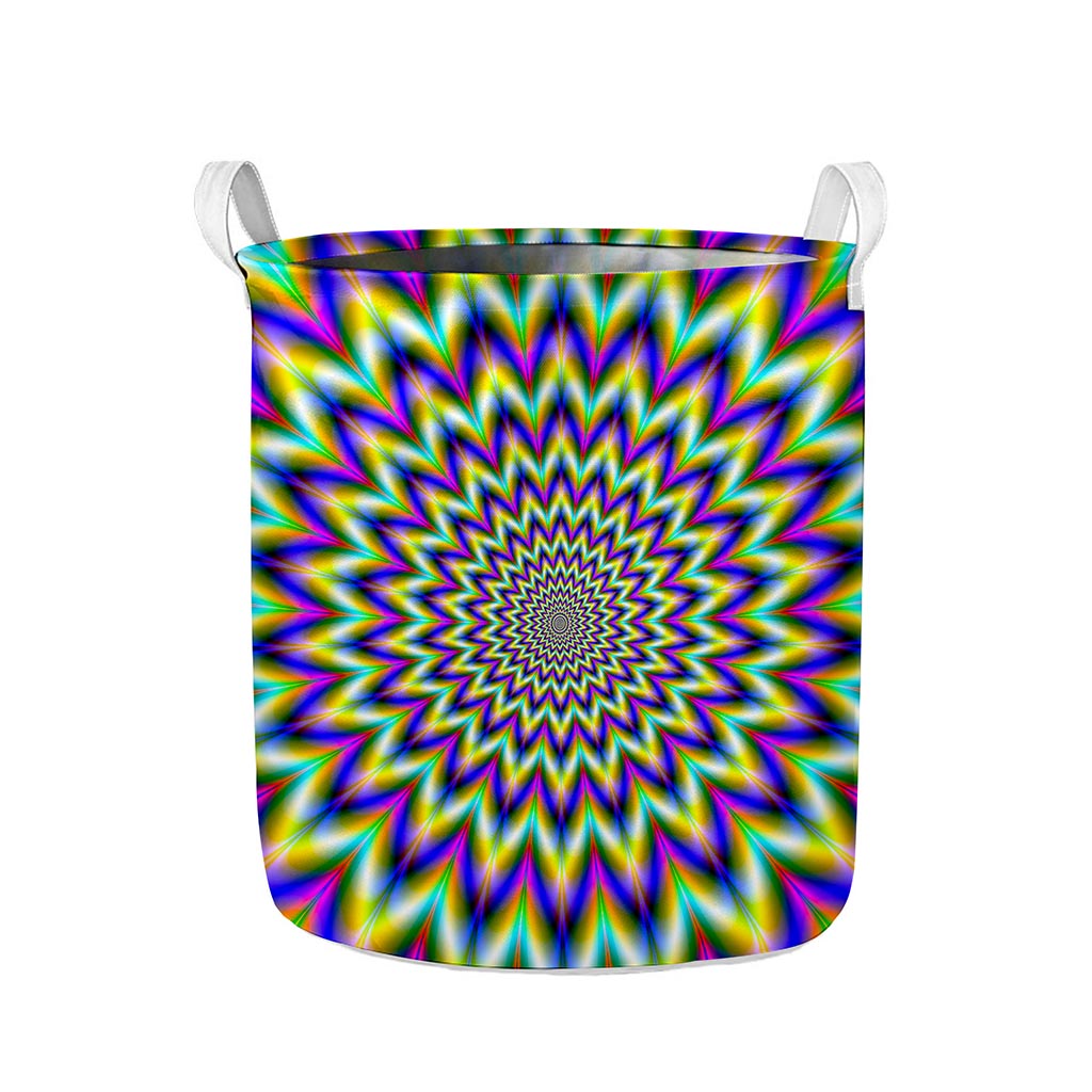 Twinkle Psychedelic Optical Illusion Collapsible Laundry Basket