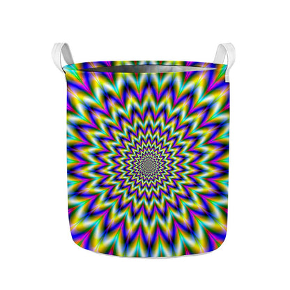 Twinkle Psychedelic Optical Illusion Collapsible Laundry Basket
