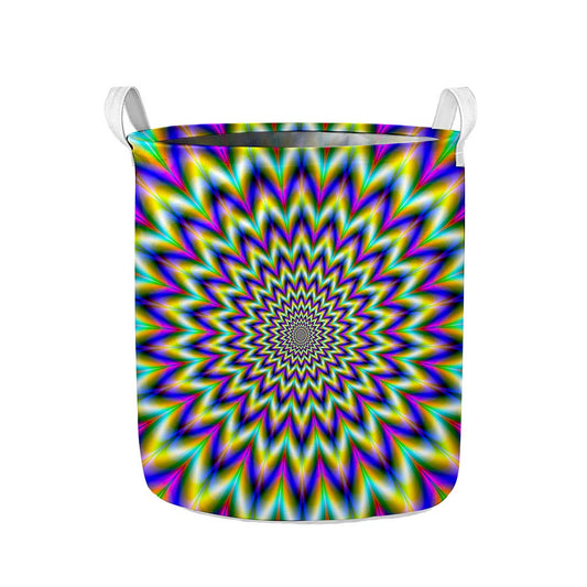 Twinkle Psychedelic Optical Illusion Collapsible Laundry Basket