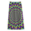Twinkle Psychedelic Optical Illusion Cotton Front Slit Maxi Skirt