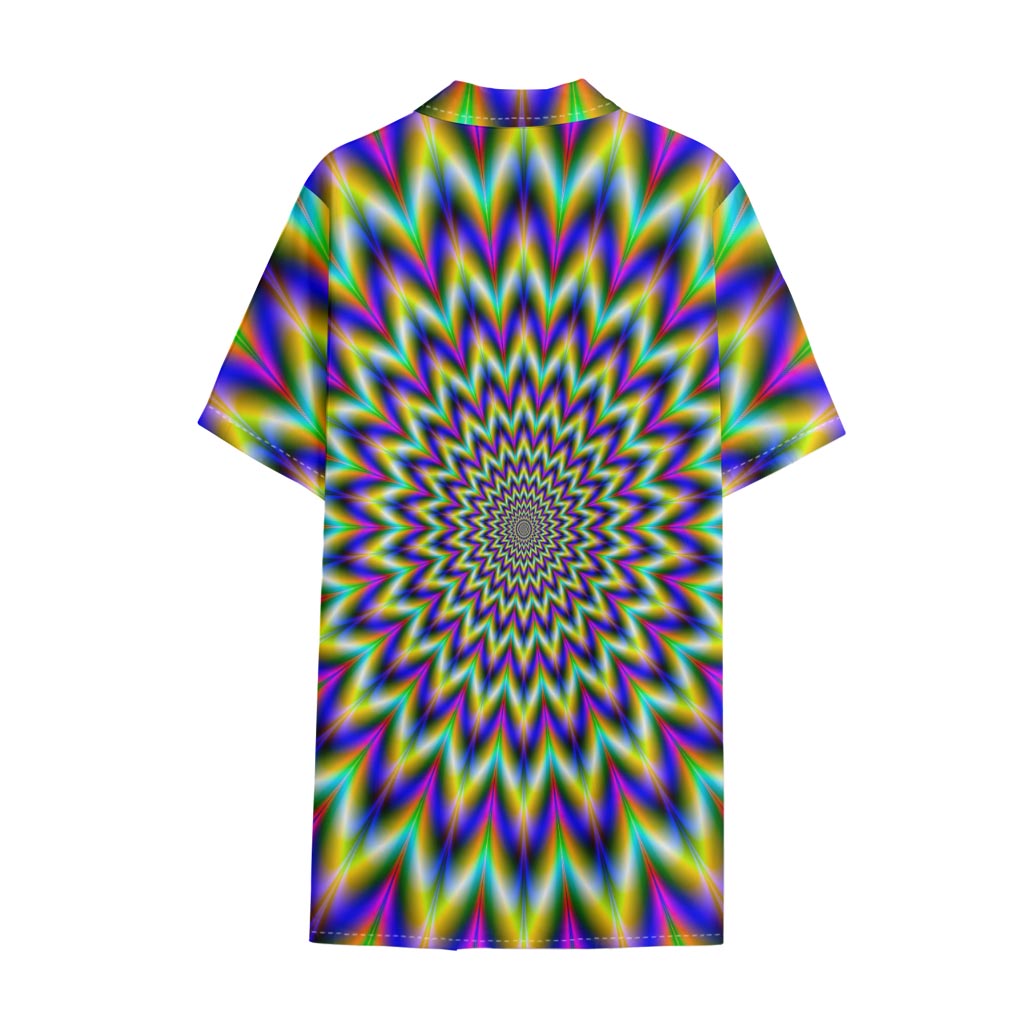 Twinkle Psychedelic Optical Illusion Cotton Hawaiian Shirt