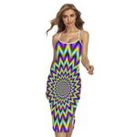 Twinkle Psychedelic Optical Illusion Cross Back Cami Dress