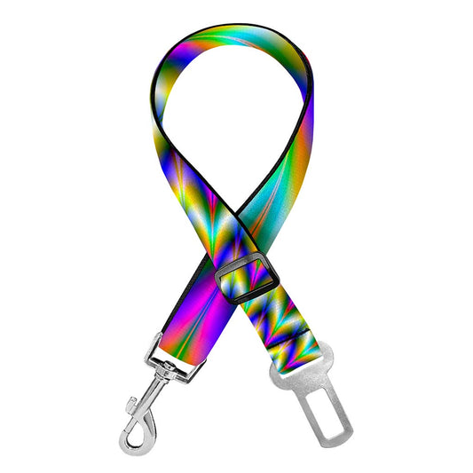 Twinkle Psychedelic Optical Illusion Dog Seat Belt