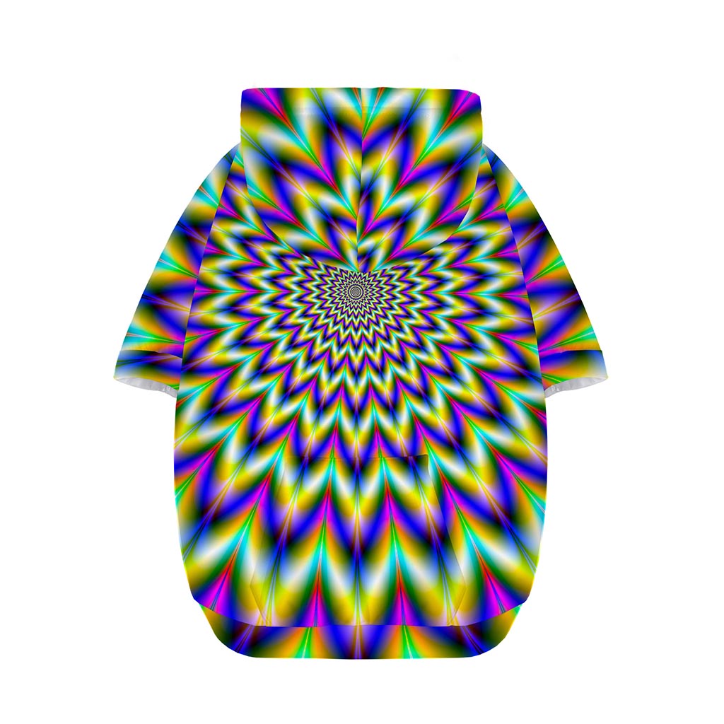 Twinkle Psychedelic Optical Illusion Dog Zip Up Hoodie