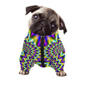 Twinkle Psychedelic Optical Illusion Dog Zip Up Jacket