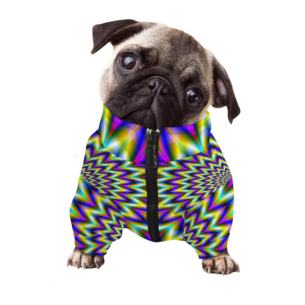 Twinkle Psychedelic Optical Illusion Dog Zip Up Jacket