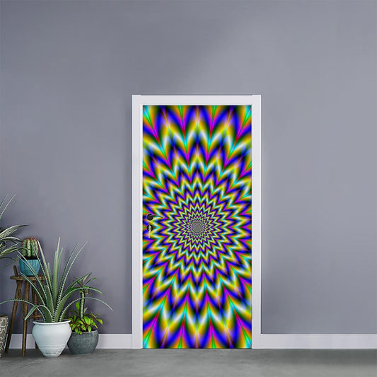 Twinkle Psychedelic Optical Illusion Door Sticker