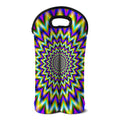 Twinkle Psychedelic Optical Illusion Double Neoprene Wine Tote