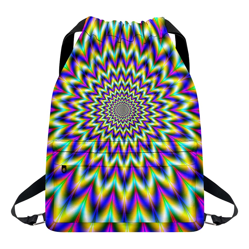 Twinkle Psychedelic Optical Illusion Drawstring Backpack