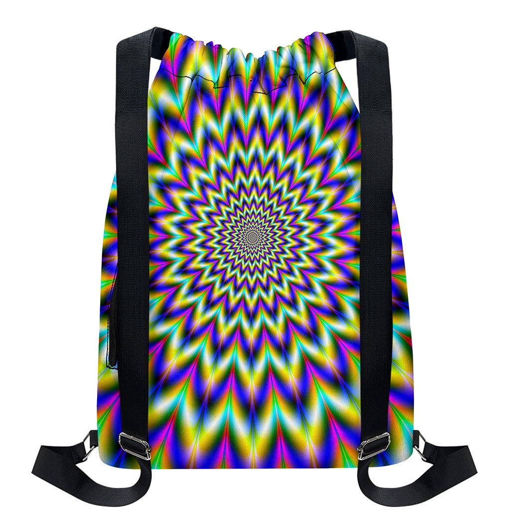 Twinkle Psychedelic Optical Illusion Drawstring Backpack