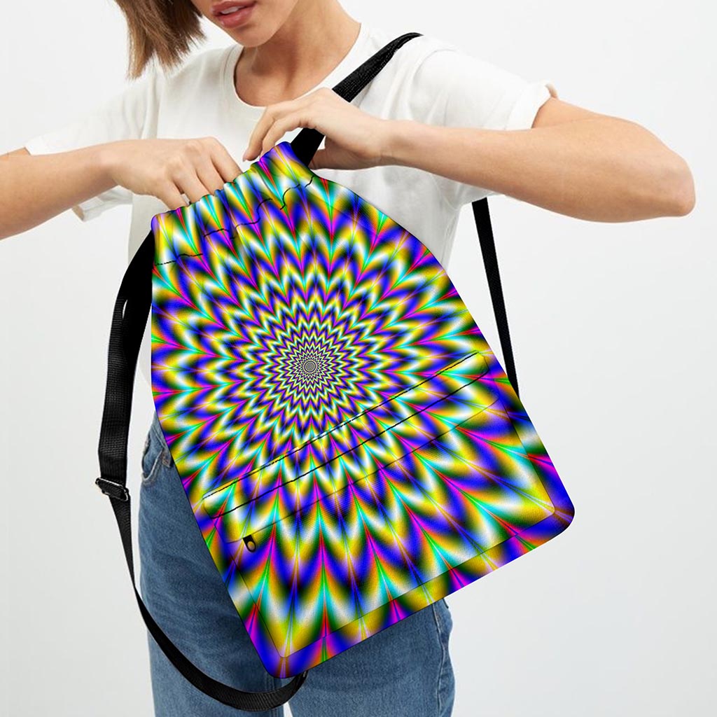 Twinkle Psychedelic Optical Illusion Drawstring Backpack
