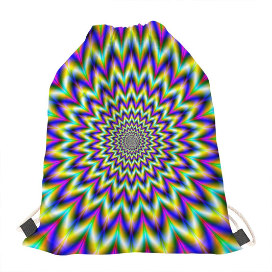 Twinkle Psychedelic Optical Illusion Drawstring Bag