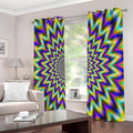 Twinkle Psychedelic Optical Illusion Extra Wide Grommet Curtains