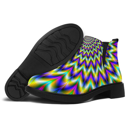 Twinkle Psychedelic Optical Illusion Flat Ankle Boots