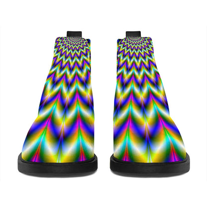 Twinkle Psychedelic Optical Illusion Flat Ankle Boots