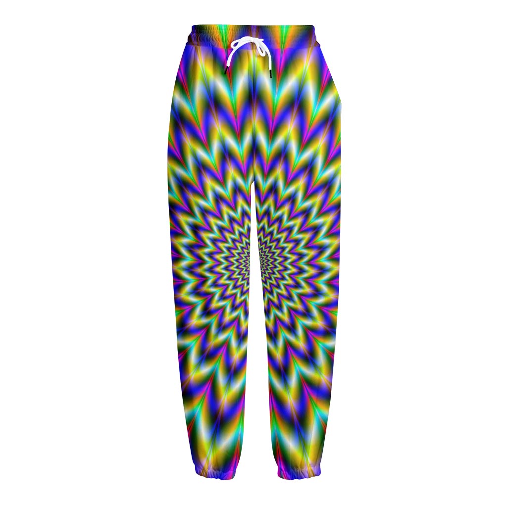 Twinkle Psychedelic Optical Illusion Fleece Lined Knit Pants