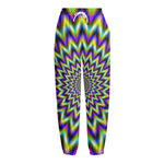 Twinkle Psychedelic Optical Illusion Fleece Lined Knit Pants