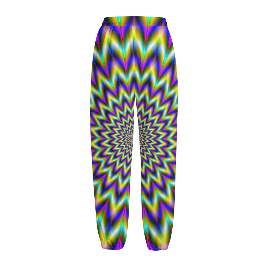 Twinkle Psychedelic Optical Illusion Fleece Lined Knit Pants