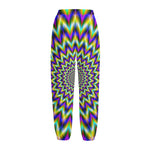 Twinkle Psychedelic Optical Illusion Fleece Lined Knit Pants