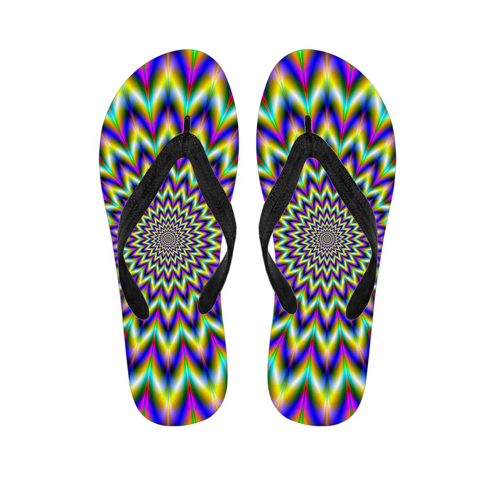 Twinkle Psychedelic Optical Illusion Flip Flops
