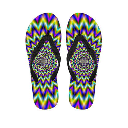 Twinkle Psychedelic Optical Illusion Flip Flops