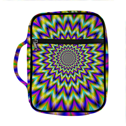 Twinkle Psychedelic Optical Illusion Front Pocket Bible Bag