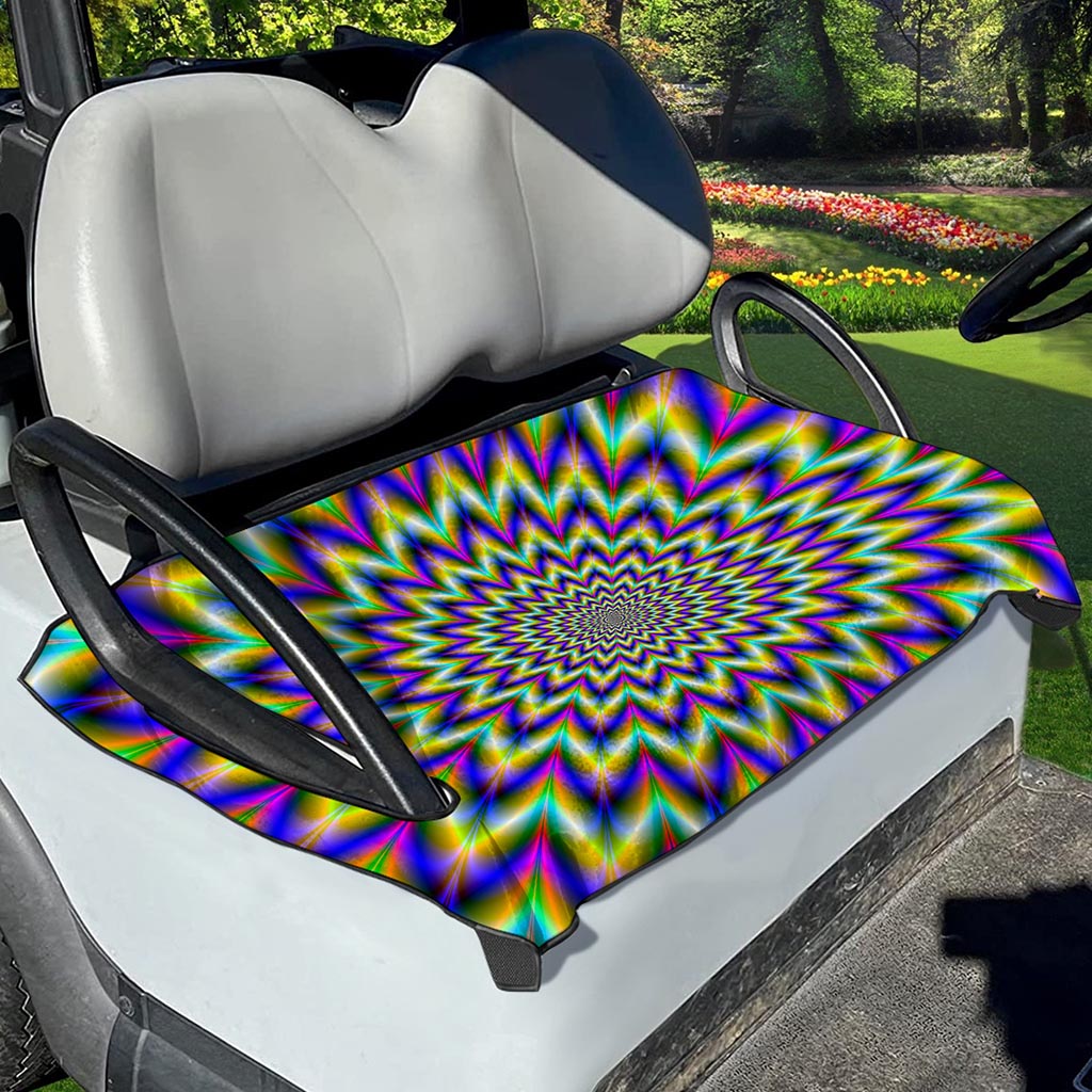 Twinkle Psychedelic Optical Illusion Golf Cart Seat Cover