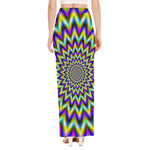 Twinkle Psychedelic Optical Illusion High Slit Maxi Skirt