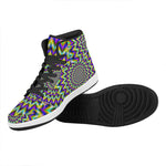 Twinkle Psychedelic Optical Illusion High Top Leather Sneakers