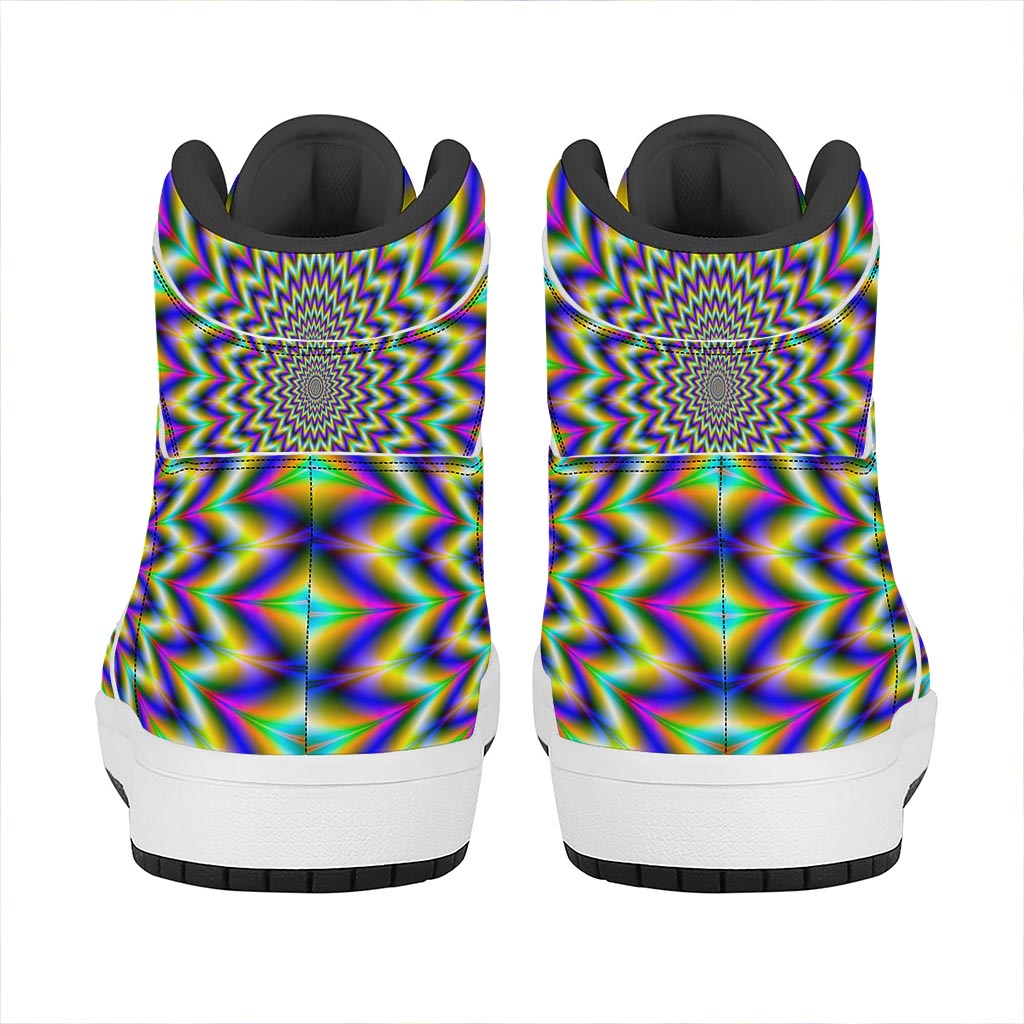 Twinkle Psychedelic Optical Illusion High Top Leather Sneakers