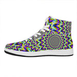 Twinkle Psychedelic Optical Illusion High Top Leather Sneakers