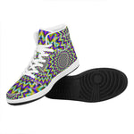Twinkle Psychedelic Optical Illusion High Top Leather Sneakers