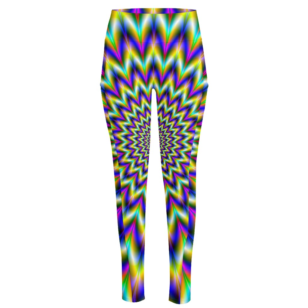 Twinkle Psychedelic Optical Illusion High-Waisted Pocket Leggings