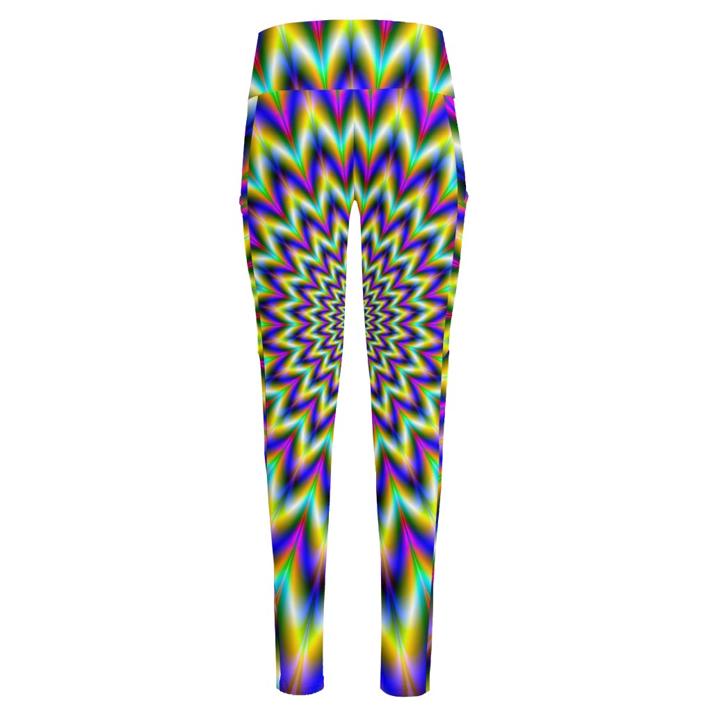 Twinkle Psychedelic Optical Illusion High-Waisted Pocket Leggings