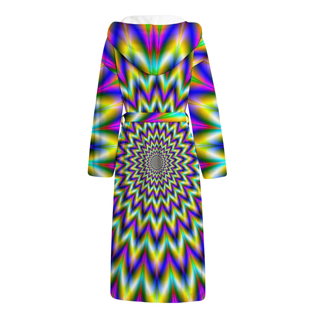 Twinkle Psychedelic Optical Illusion Hooded Bathrobe