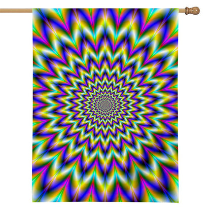 Twinkle Psychedelic Optical Illusion House Flag