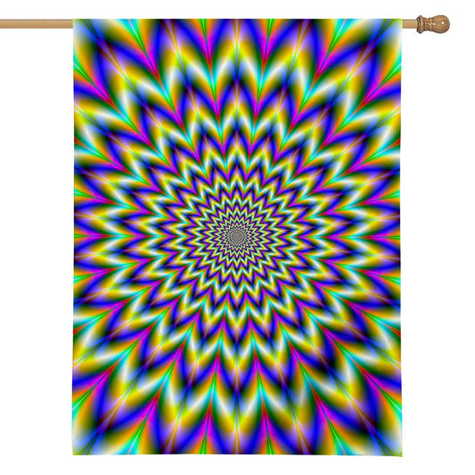 Twinkle Psychedelic Optical Illusion House Flag