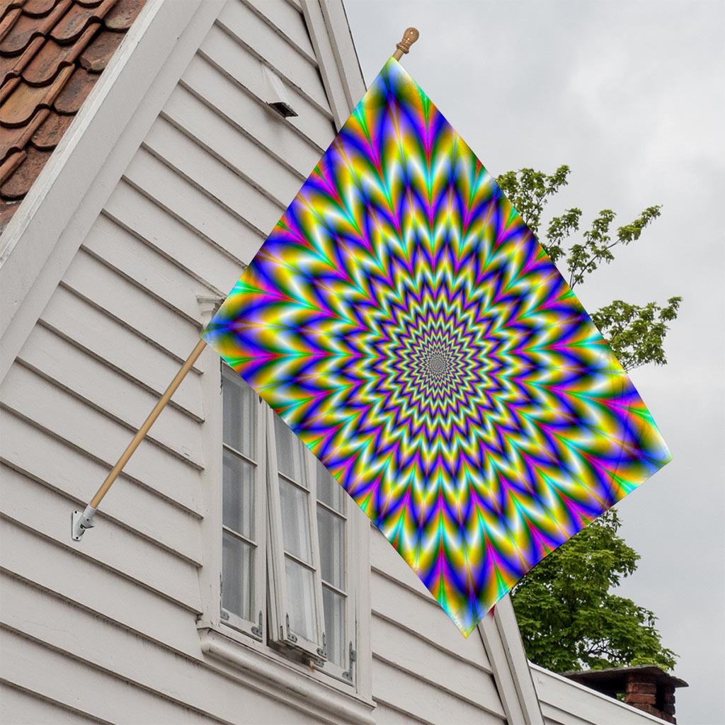 Twinkle Psychedelic Optical Illusion House Flag