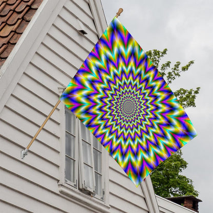 Twinkle Psychedelic Optical Illusion House Flag