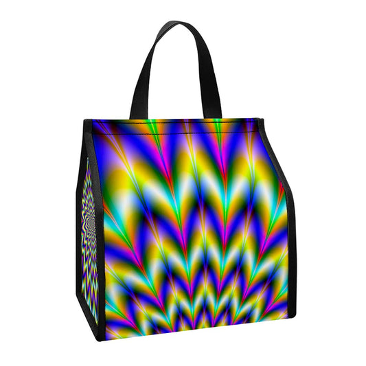 Twinkle Psychedelic Optical Illusion Insulated Lunch Tote