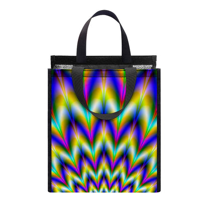 Twinkle Psychedelic Optical Illusion Insulated Lunch Tote