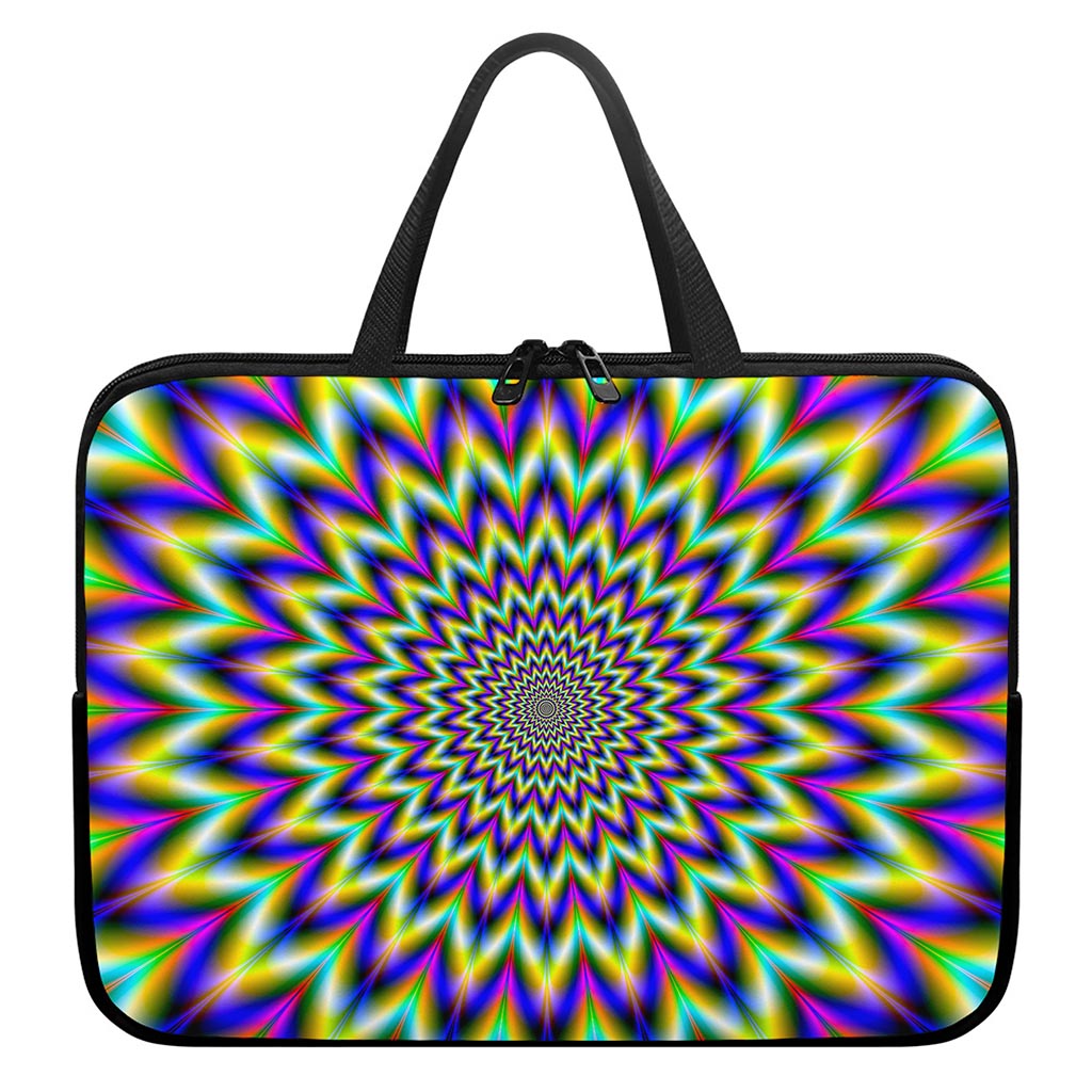 Twinkle Psychedelic Optical Illusion Laptop Sleeve With Handle