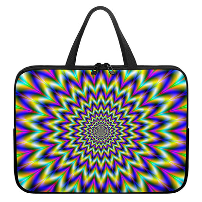 Twinkle Psychedelic Optical Illusion Laptop Sleeve With Handle