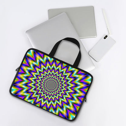 Twinkle Psychedelic Optical Illusion Laptop Sleeve With Handle