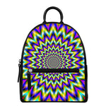 Twinkle Psychedelic Optical Illusion Leather Backpack