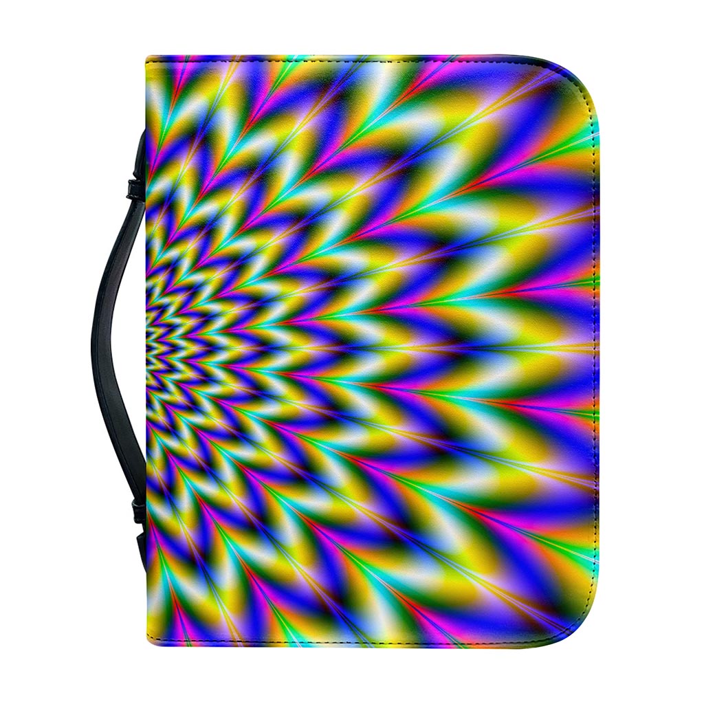 Twinkle Psychedelic Optical Illusion Leather Bible Cover